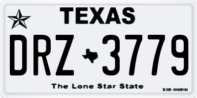 TX license plate DRZ3779
