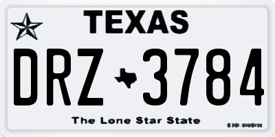 TX license plate DRZ3784