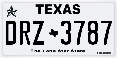 TX license plate DRZ3787