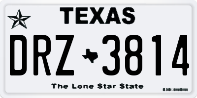 TX license plate DRZ3814