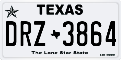 TX license plate DRZ3864