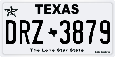 TX license plate DRZ3879