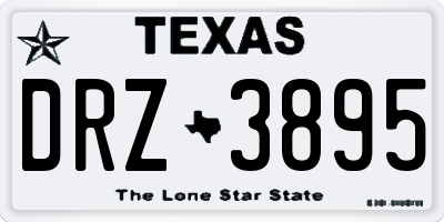 TX license plate DRZ3895