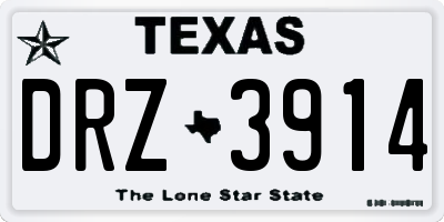 TX license plate DRZ3914