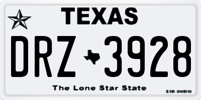 TX license plate DRZ3928