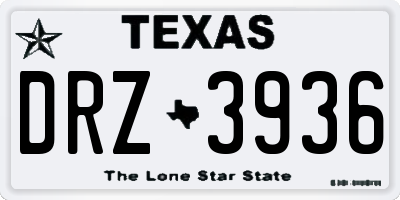 TX license plate DRZ3936