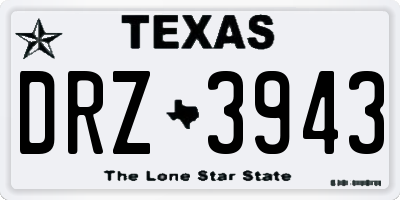 TX license plate DRZ3943