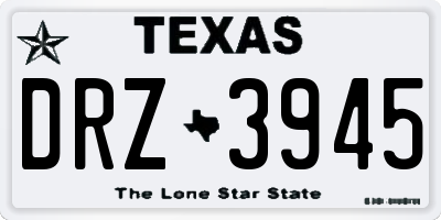 TX license plate DRZ3945