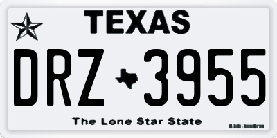 TX license plate DRZ3955