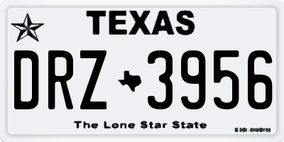 TX license plate DRZ3956