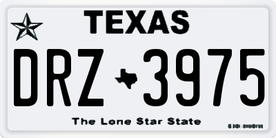 TX license plate DRZ3975