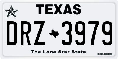 TX license plate DRZ3979