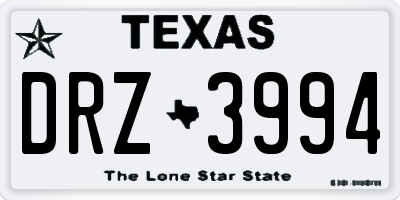 TX license plate DRZ3994