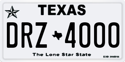 TX license plate DRZ4000