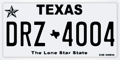 TX license plate DRZ4004
