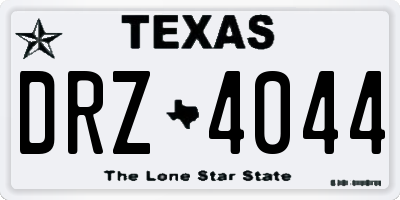 TX license plate DRZ4044