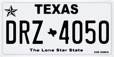 TX license plate DRZ4050