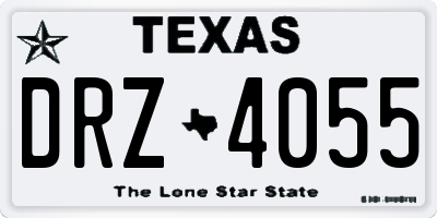TX license plate DRZ4055