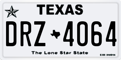 TX license plate DRZ4064