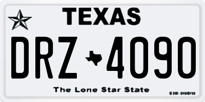 TX license plate DRZ4090