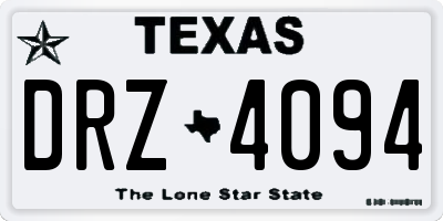 TX license plate DRZ4094