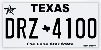 TX license plate DRZ4100