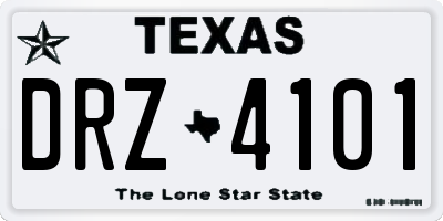 TX license plate DRZ4101