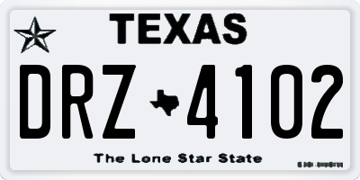 TX license plate DRZ4102