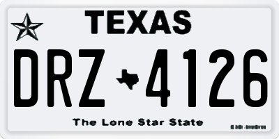 TX license plate DRZ4126