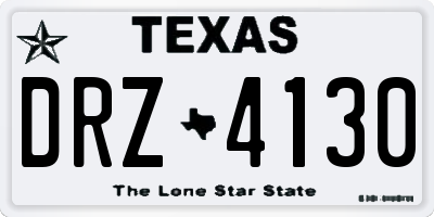 TX license plate DRZ4130