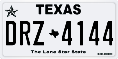 TX license plate DRZ4144
