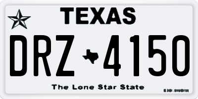 TX license plate DRZ4150