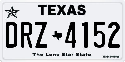 TX license plate DRZ4152