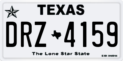TX license plate DRZ4159