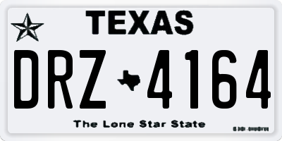 TX license plate DRZ4164