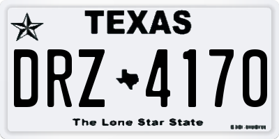 TX license plate DRZ4170