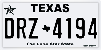 TX license plate DRZ4194