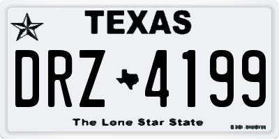 TX license plate DRZ4199