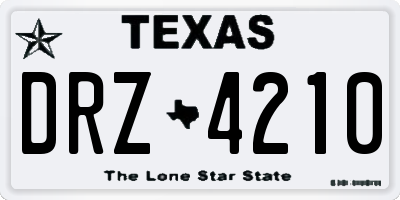 TX license plate DRZ4210
