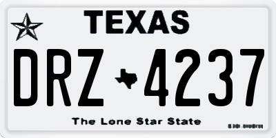 TX license plate DRZ4237