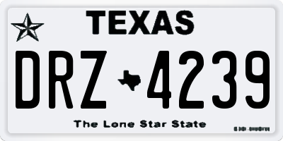 TX license plate DRZ4239
