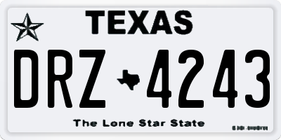 TX license plate DRZ4243