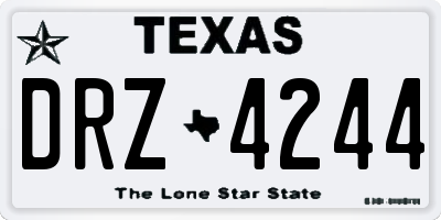 TX license plate DRZ4244