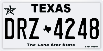 TX license plate DRZ4248