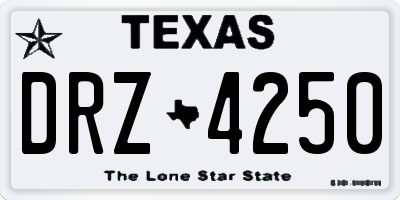 TX license plate DRZ4250