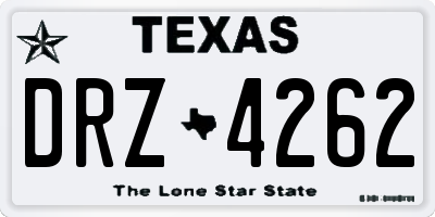 TX license plate DRZ4262
