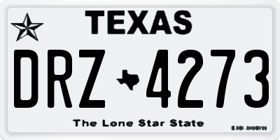 TX license plate DRZ4273