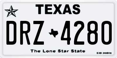 TX license plate DRZ4280