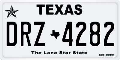 TX license plate DRZ4282