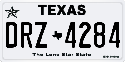 TX license plate DRZ4284